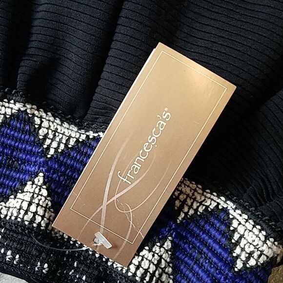 Francesca Black Mini Skirt w/ Aztec Accent Sm - Picture 4 of 4